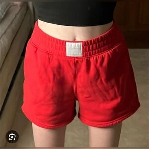 Hollister High-Waisted Red Shorts